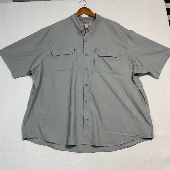 Duluth Trading Co Men's Short Sleeve Button Up Shirt Coolplus Gray - Size 3XL - Picture 2 of 7
